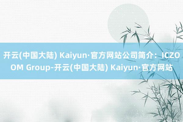 开云(中国大陆) Kaiyun·官方网站公司简介：ICZOOM Group-开云(中国大陆) Kaiyun·官方网站