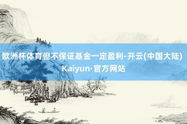 欧洲杯体育但不保证基金一定盈利-开云(中国大陆) Kaiyun·官方网站