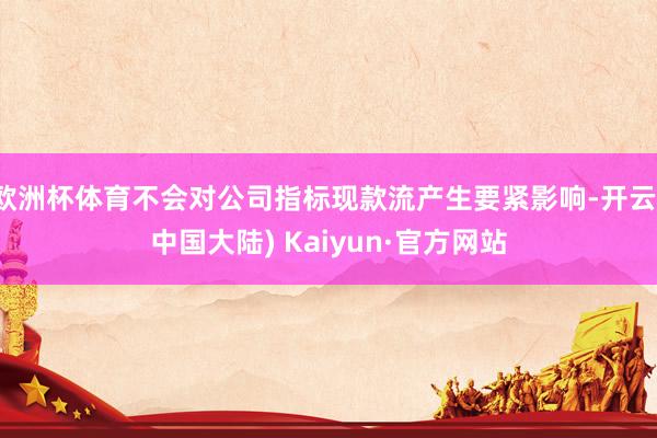 欧洲杯体育不会对公司指标现款流产生要紧影响-开云(中国大陆) Kaiyun·官方网站