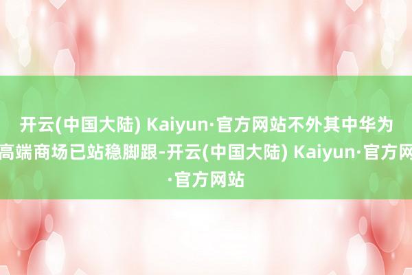 开云(中国大陆) Kaiyun·官方网站不外其中华为在高端商场已站稳脚跟-开云(中国大陆) Kaiyun·官方网站