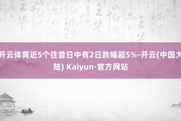 开云体育近5个往昔日中有2日跌幅超5%-开云(中国大陆) Kaiyun·官方网站