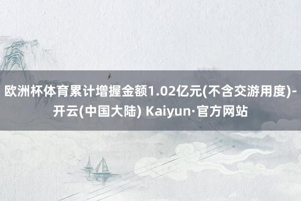 欧洲杯体育累计增握金额1.02亿元(不含交游用度)-开云(中国大陆) Kaiyun·官方网站