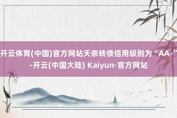 开云体育(中国)官方网站天奈转债信用级别为“AA-”-开云(中国大陆) Kaiyun·官方网站